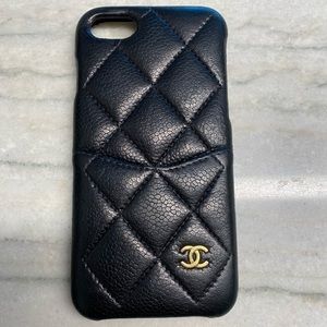 CHANEL iPhone 8 Case (Black Caviar Leather)